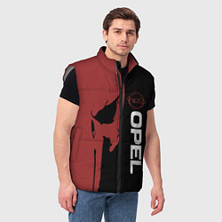 Мужской жилет Опель и череп, цвет: 3D-светло-серый — фото 2