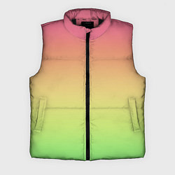 Мужской жилет Градиент заря розово-зелёный