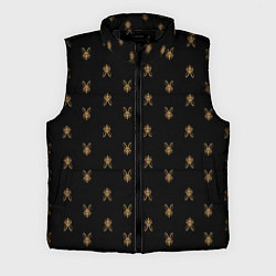 Мужской жилет Золотая маска кролика на черном, цвет: 3D-черный