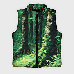 Мужской жилет Зелёный летний лес