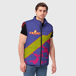 Мужской жилет Counter strike camo line, цвет: 3D-красный — фото 2
