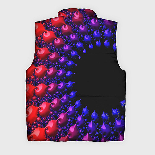 Мужской жилет Неоновая абстракция фрактал / 3D-Светло-серый – фото 2