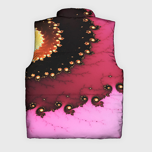 Мужской жилет Фрактал узор розовый / 3D-Черный – фото 2