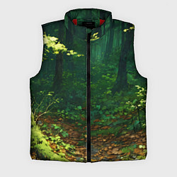 Мужской жилет Зелёный летний лес