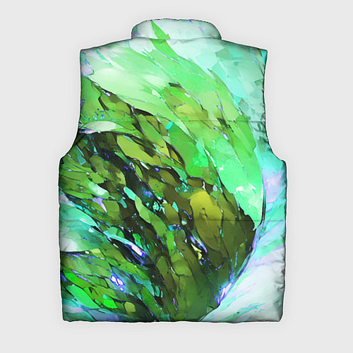 Мужской жилет Зелёная абстракция / 3D-Черный – фото 2