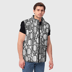 Мужской жилет Зеркальная россыпь, цвет: 3D-черный — фото 2