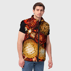 Мужской жилет Новогоднее ёлочное украшение, цвет: 3D-черный — фото 2
