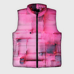 Мужской жилет Чёрные пятна на розовом фоне абстракция