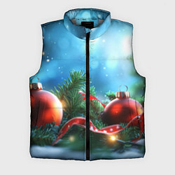 Мужской жилет Красные игрушки новогодние