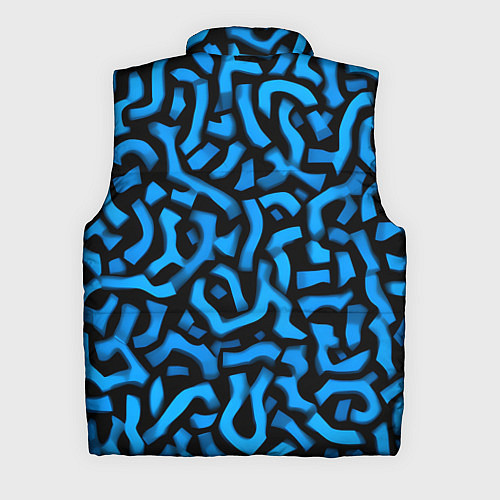 Мужской жилет Синее граффити / 3D-Светло-серый – фото 2