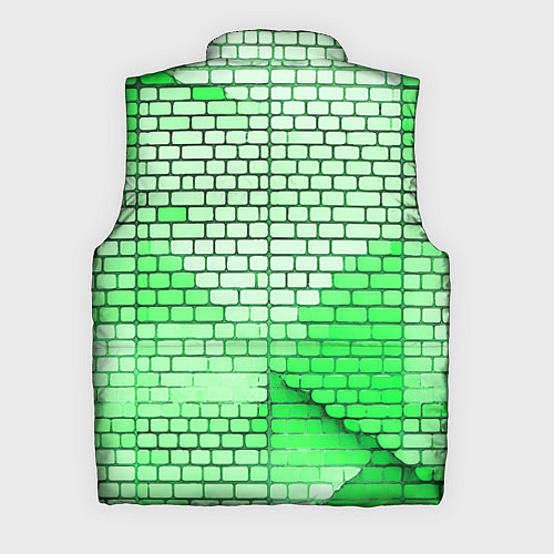 Мужской жилет Зелёные кирпичики / 3D-Черный – фото 2