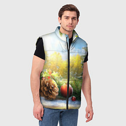 Мужской жилет Солнечный новый год, цвет: 3D-черный — фото 2