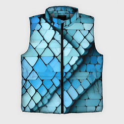 Мужской жилет Синие рельефные плитки
