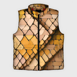 Мужской жилет Жёлтые рельефные плитки, цвет: 3D-красный