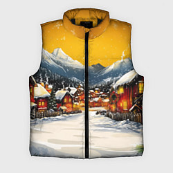 Мужской жилет Ламповый новый год - домики