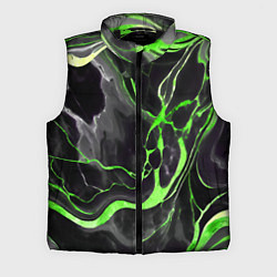 Мужской жилет Зелёно-чёрный мрамор, цвет: 3D-черный