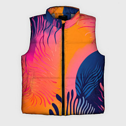 Мужской жилет Векторная абстракция с растениями - нейросеть