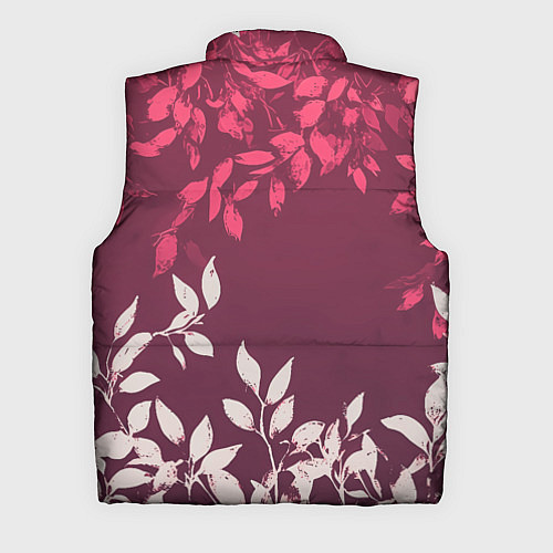 Мужской жилет Листья на бордовом фоне - нейросеть / 3D-Светло-серый – фото 2