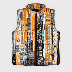 Мужской жилет Киберпанк паттерн жёлтый, цвет: 3D-светло-серый