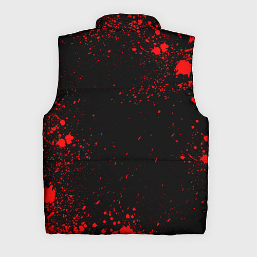Мужской жилет Exeed - красные брызги краски / 3D-Черный – фото 2