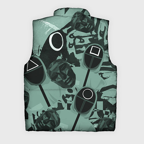 Мужской жилет Игра в кальмара маска ведущего и стражников / 3D-Черный – фото 2