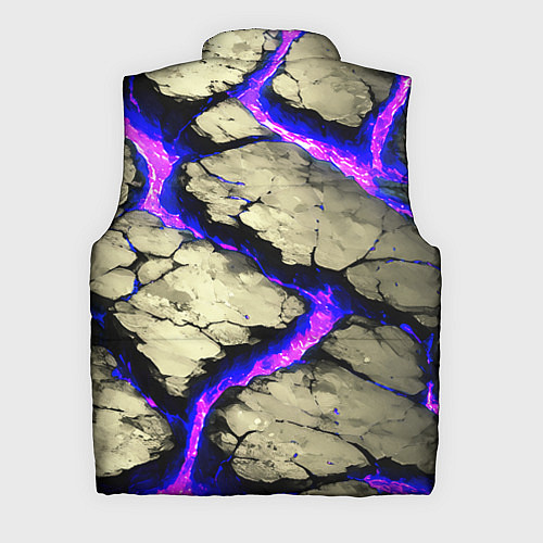 Мужской жилет Треснувший камень фиолетовый / 3D-Черный – фото 2