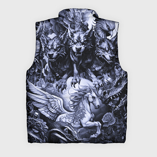 Мужской жилет Мифические существа с стиле тату / 3D-Черный – фото 2