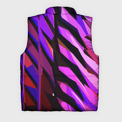 Мужской жилет Фиолетово -чёрная абстракция / 3D-Светло-серый – фото 2