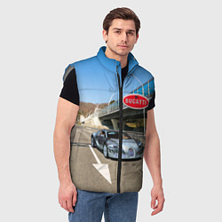 Мужской жилет Бугатти на трассе, цвет: 3D-светло-серый — фото 2