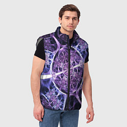 Мужской жилет Оптический фрактал нервы, цвет: 3D-светло-серый — фото 2