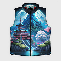 Мужской жилет Пейзаж Японии и горы