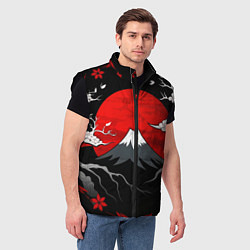Мужской жилет Японский вулкан, цвет: 3D-черный — фото 2