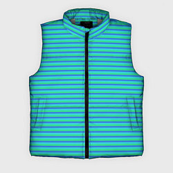 Мужской жилет Полосатый сине-зелёный