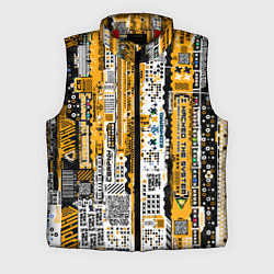 Мужской жилет Cyberpunk pattern yellow, цвет: 3D-красный