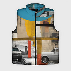 Мужской жилет Ретро коллаж с автомобилем