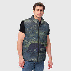 Мужской жилет Медведь идёт, цвет: 3D-черный — фото 2
