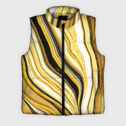 Мужской жилет Волнистые вертикальные чёрно-жёлтые полосы