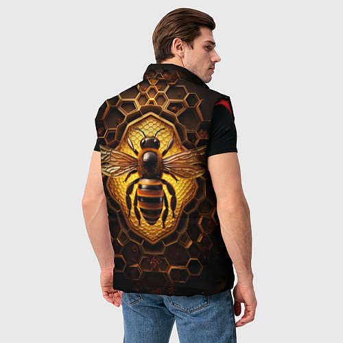 Мужской жилет Золотая пчела / 3D-Красный – фото 4