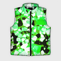 Мужской жилет Green and white abstraction on a black background
