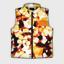 Мужской жилет Жёлто-белая абстракция на чёрном фоне