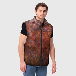 Мужской жилет Абстракция - rusty wall, цвет: 3D-черный — фото 2