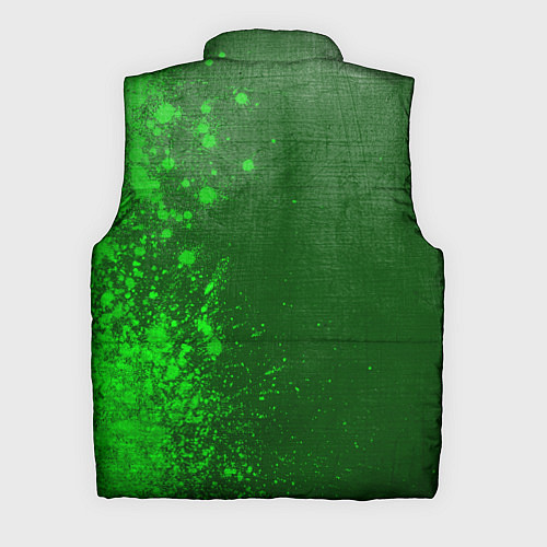Мужской жилет Bon Jovi - green gradient по-вертикали / 3D-Черный – фото 2