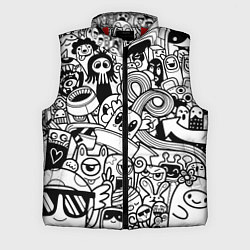 Мужской жилет Black and white doddle monsters