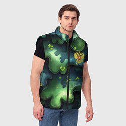 Мужской жилет Летний абстрактный камуфляж, цвет: 3D-черный — фото 2