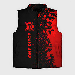 Мужской жилет One Piece - red gradient по-вертикали, цвет: 3D-черный