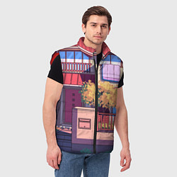 Мужской жилет Lo-fi японский стиль улица, цвет: 3D-красный — фото 2