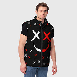 Мужской жилет Smile face, цвет: 3D-черный — фото 2