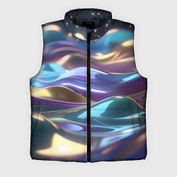 Мужской жилет Космические мягкие волны, цвет: 3D-черный