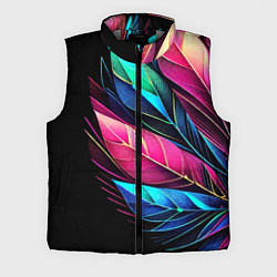 Мужской жилет Букет из цветных перьев - неон, цвет: 3D-светло-серый