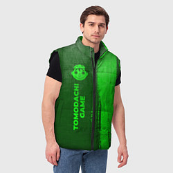 Мужской жилет Tomodachi Game - green gradient по-вертикали, цвет: 3D-черный — фото 2